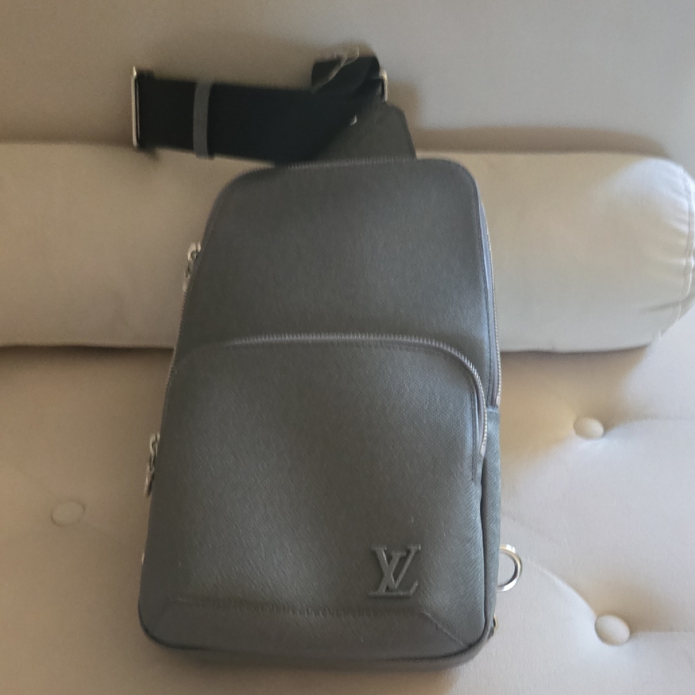 Louis Vuitton Gray Belt Bag Sleek Design